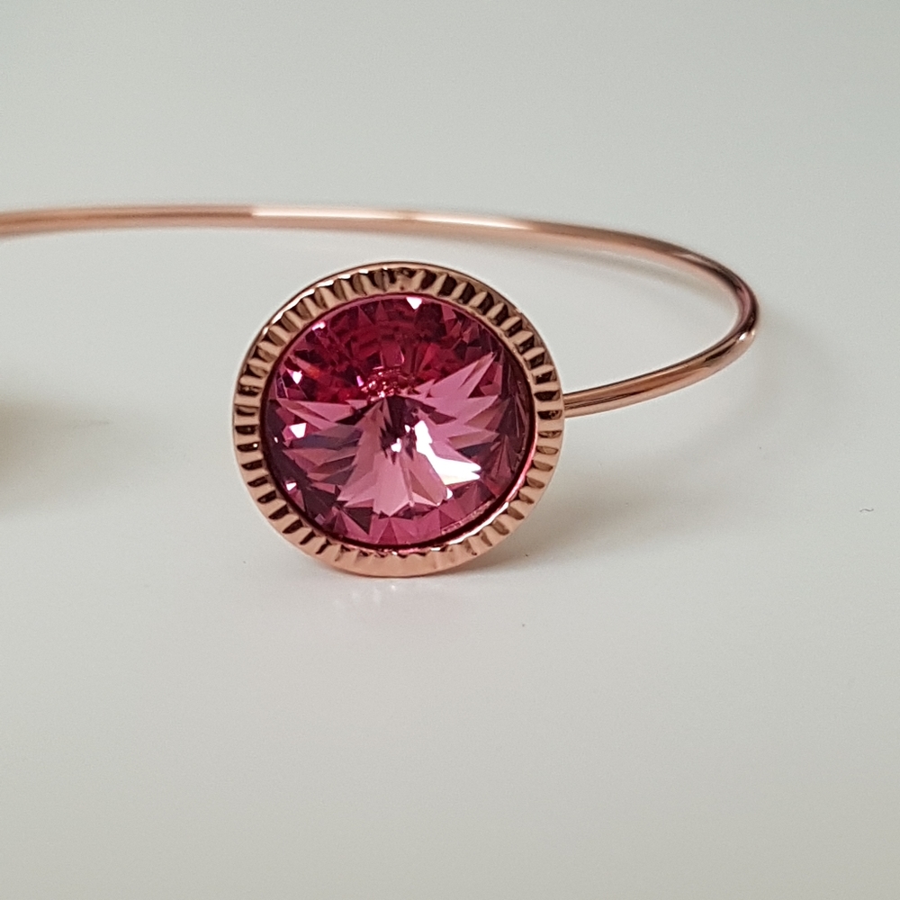 Ted Baker Rose Gold Revenna Rivoli Crystal Cuff - Picture 4 of 5